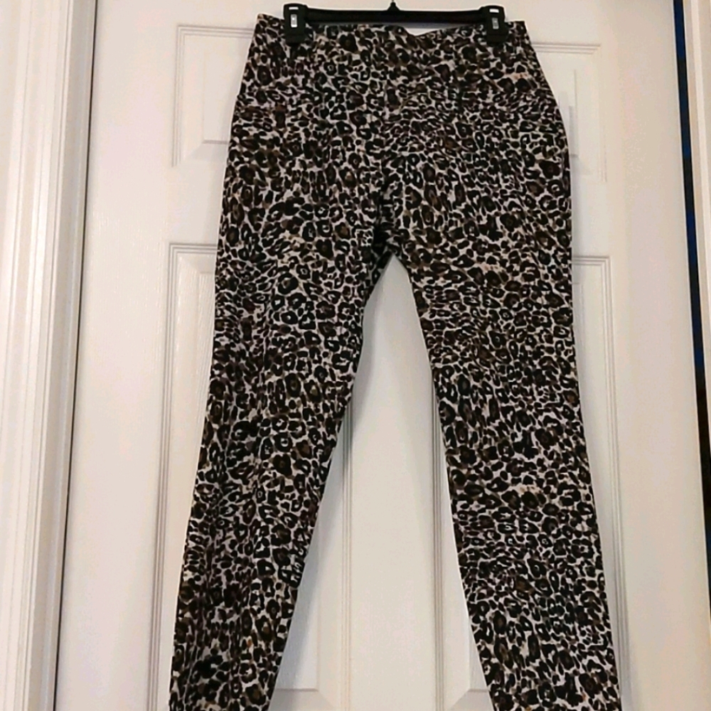 Cheetah skinny trousers